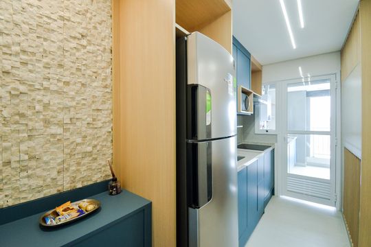 Cozinha  de apartamento para alugar com 1 quarto, 31m² em Picanço, Guarulhos