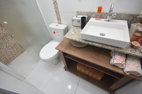 Banheiro da Suíte de casa à venda com 4 quartos, 153m² em Vila Maringa, Jundiaí