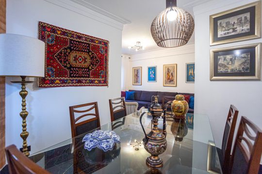 Sala de Jantar de apartamento à venda com 2 quartos, 55m² em Moema, São Paulo