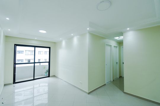 Sala de apartamento para alugar com 3 quartos, 76m² em Vila Rosalia, Guarulhos