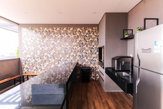 Área comum - Churrasqueira de apartamento para alugar com 1 quarto, 30m² em Mooca, São Paulo