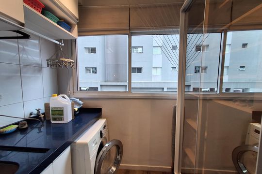 Área de serviço de apartamento à venda com 1 quarto, 57m² em Vila Joao Basso, São Bernardo do Campo