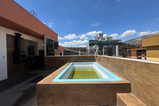 Área externa de apartamento à venda com 3 quartos, 142m² em Castelo, Belo Horizonte