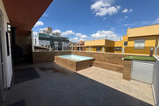 Área externa de apartamento à venda com 3 quartos, 142m² em Castelo, Belo Horizonte