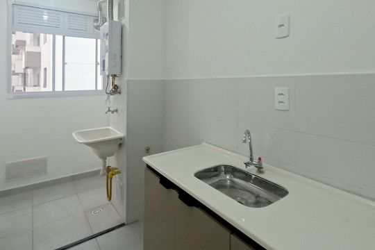 Cozinha de apartamento para alugar com 2 quartos, 45m² em Jabaquara, Santos