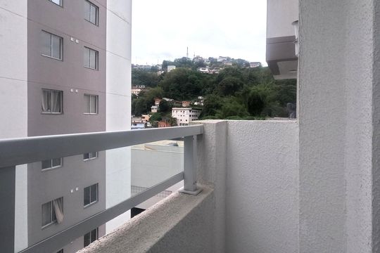 Varanda da Sala de apartamento para alugar com 2 quartos, 45m² em Jabaquara, Santos