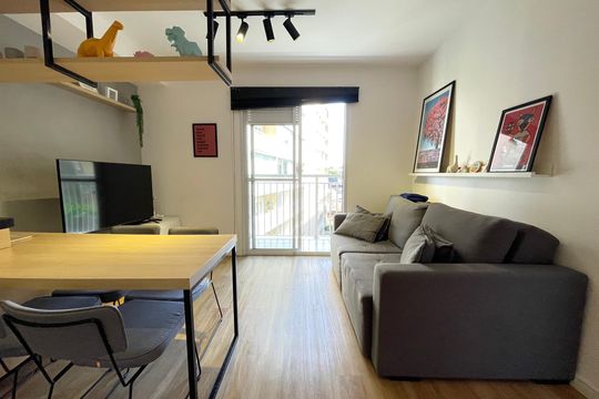 Sala de apartamento à venda com 1 quarto, 37m² em Ferreira, São Paulo
