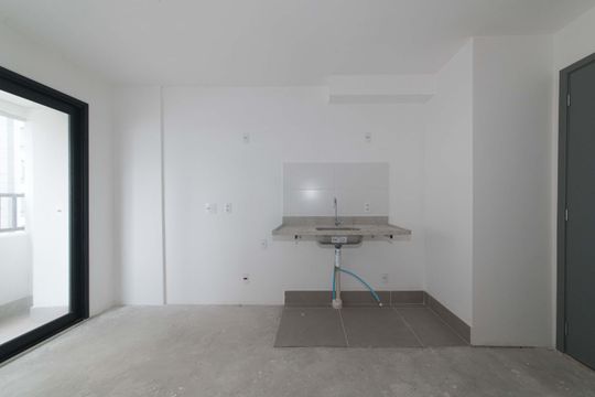 Sala - Cozinha Integrada de apartamento à venda com 1 quarto, 25m² em Sumarezinho, São Paulo