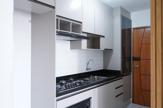 Cozinha de apartamento à venda com 1 quarto, 30m² em Vila Beatriz, São Paulo