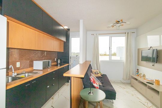 Cozinha de apartamento para alugar com 2 quartos, 50m² em Olaria, Canoas