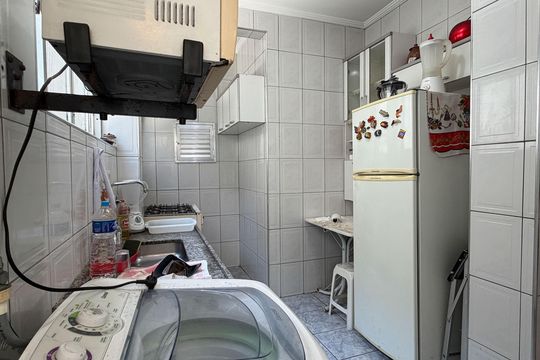 Cozinha de apartamento para alugar com 1 quarto, 60m² em Ponta da Praia, Santos