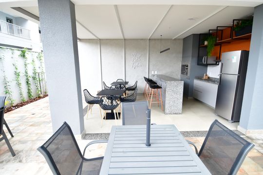 Área comum - Churrasqueira de apartamento para alugar com 3 quartos, 66m² em Mansões Santo Antônio, Campinas