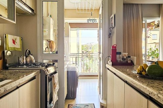 Cozinha de apartamento à venda com 2 quartos, 60m² em Jardim Umuarama, São Paulo