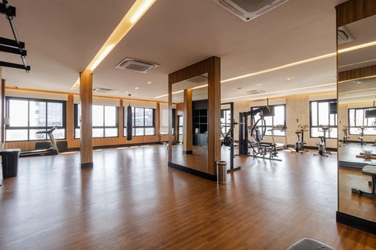 Área comum - Academia de kitnet/studio para alugar com 1 quarto, 25m² em Vila Olímpia, São Paulo