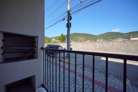 Varanda da Sala  de apartamento para alugar com 1 quarto, 49m² em Vargem do Bom Jesus, Florianópolis