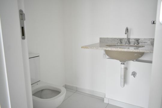 Lavabo de apartamento à venda com 1 quarto, 45m² em Vila Clementino, São Paulo