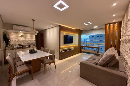 Sala de apartamento à venda com 3 quartos, 93m² em Nova Suiça, Goiânia