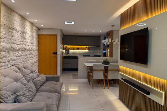 Sala de apartamento à venda com 3 quartos, 93m² em Nova Suiça, Goiânia