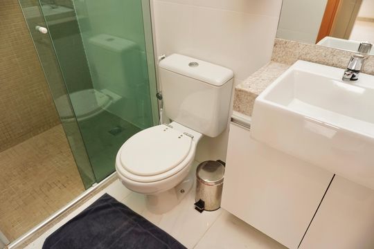 Banheiro Social de apartamento à venda com 3 quartos, 70m² em Nova Granada, Belo Horizonte