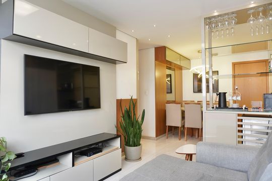 Sala de apartamento à venda com 3 quartos, 70m² em Nova Granada, Belo Horizonte