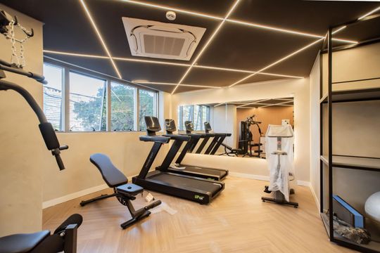 Área comum - Academia de kitnet/studio para alugar com 1 quarto, 23m² em Ibirapuera, São Paulo