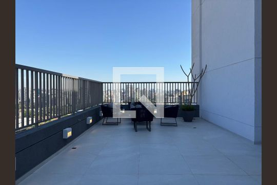 Área comum - Rooftop de kitnet/studio para alugar com 1 quarto, 23m² em Ibirapuera, São Paulo