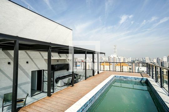 Área comum de kitnet/studio para alugar com 1 quarto, 28m² em Vila Azevedo, São Paulo