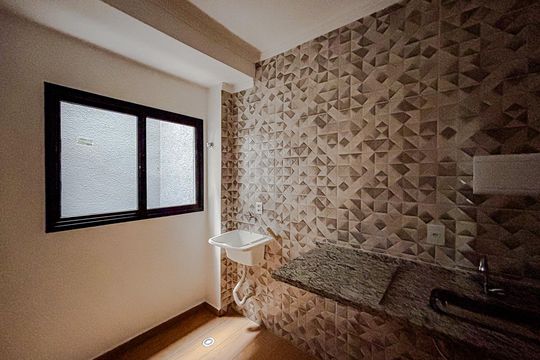 Cozinha e Área de Serviço de apartamento para alugar com 1 quarto, 36m² em Vila Carrão, São Paulo