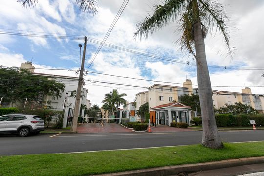 FACHADA DO CONDOMÍNIO de apartamento para alugar com 3 quartos, 82m² em Jardim Santa Genebra, Campinas