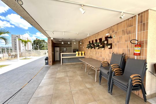 Área comum - Churrasqueira de apartamento para alugar com 3 quartos, 75m² em Jk, Contagem