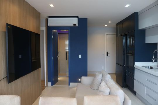 Sala de apartamento para alugar com 2 quartos, 54m² em Barra Funda, São Paulo