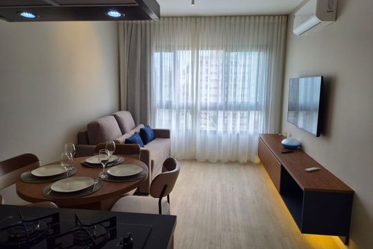 Sala de apartamento à venda com 1 quarto, 46m² em Cidade Baixa, Porto Alegre