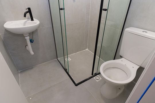 Banheiro da Suíte de apartamento para alugar com 1 quarto, 28m² em Bela Vista, São Paulo