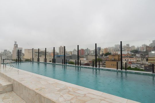 Área comum - Piscina de apartamento para alugar com 1 quarto, 28m² em Bela Vista, São Paulo