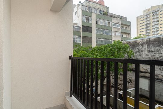 Varanda da Sala de apartamento para alugar com 1 quarto, 28m² em Bela Vista, São Paulo