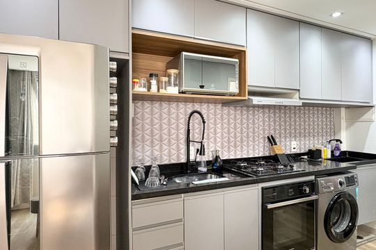 Cozinha e Área de Serviço de apartamento à venda com 2 quartos, 36m² em Vila Pirituba, São Paulo