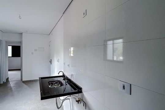 Cozinha de apartamento à venda com 2 quartos, 38m² em Vila Azevedo, São Paulo