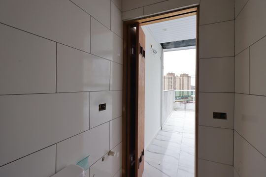 Banheiro da Área Gourmet de casa para alugar com 3 quartos, 180m² em Parque Erasmo Assunção, Santo André