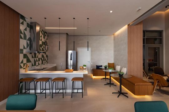 Área comum de kitnet/studio para alugar com 1 quarto, 26m² em Perdizes, São Paulo
