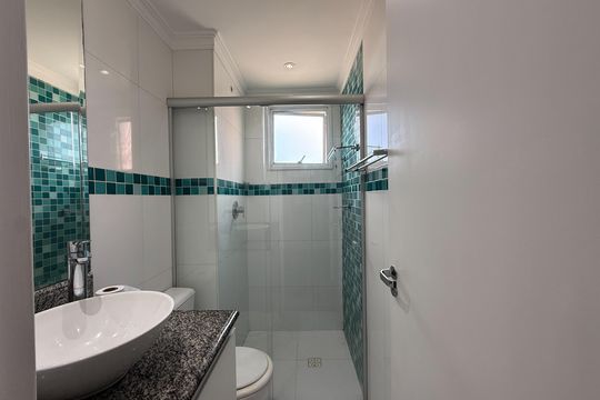 Banheiro de apartamento para alugar com 2 quartos, 49m² em Piqueri, São Paulo