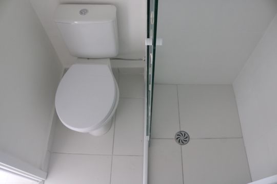 Banheiro de apartamento para alugar com 2 quartos, 35m² em Parque Industrial Tomas Edson, São Paulo