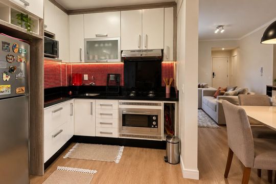 Cozinha de apartamento para alugar com 2 quartos, 60m² em Ponte do Imaruim, Palhoça