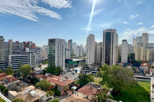 Vista da varanda gourmet de apartamento à venda com 3 quartos, 198m² em Paraíso, São Paulo