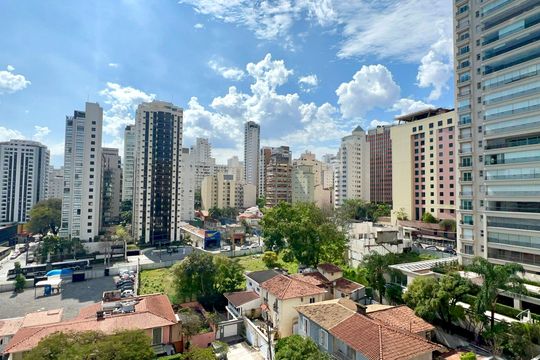 Vista da varanda gourmet de apartamento à venda com 4 quartos, 248m² em Paraíso, São Paulo