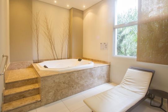 Área comum de apartamento para alugar com 1 quarto, 50m² em Campo Belo, São Paulo