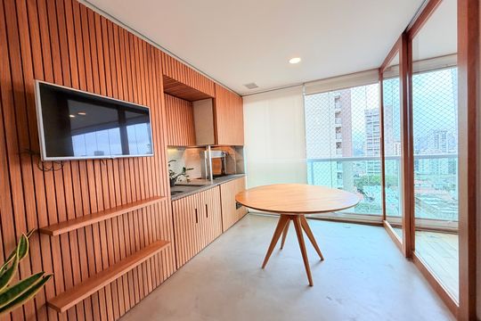 Varanda de apartamento à venda com 3 quartos, 167m² em Cidade Monções, São Paulo