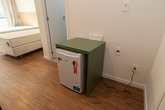 Cozinha de kitnet/studio para alugar com 1 quarto, 17m² em Centro Histórico de São Paulo, São Paulo