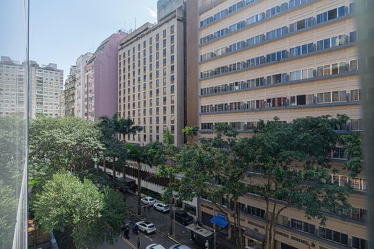 Vista do Quarto de kitnet/studio para alugar com 1 quarto, 17m² em Centro Histórico de São Paulo, São Paulo