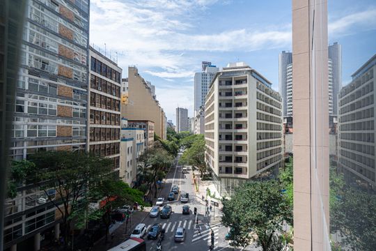 Vista do Quarto de kitnet/studio para alugar com 1 quarto, 17m² em Centro Histórico de São Paulo, São Paulo