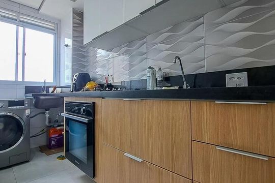 Cozinha de apartamento para alugar com 2 quartos, 42m² em Jardim Boa Vista (Zona Oeste), Osasco